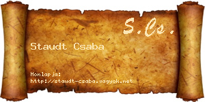 Staudt Csaba névjegykártya