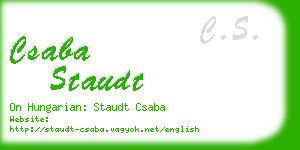 csaba staudt business card